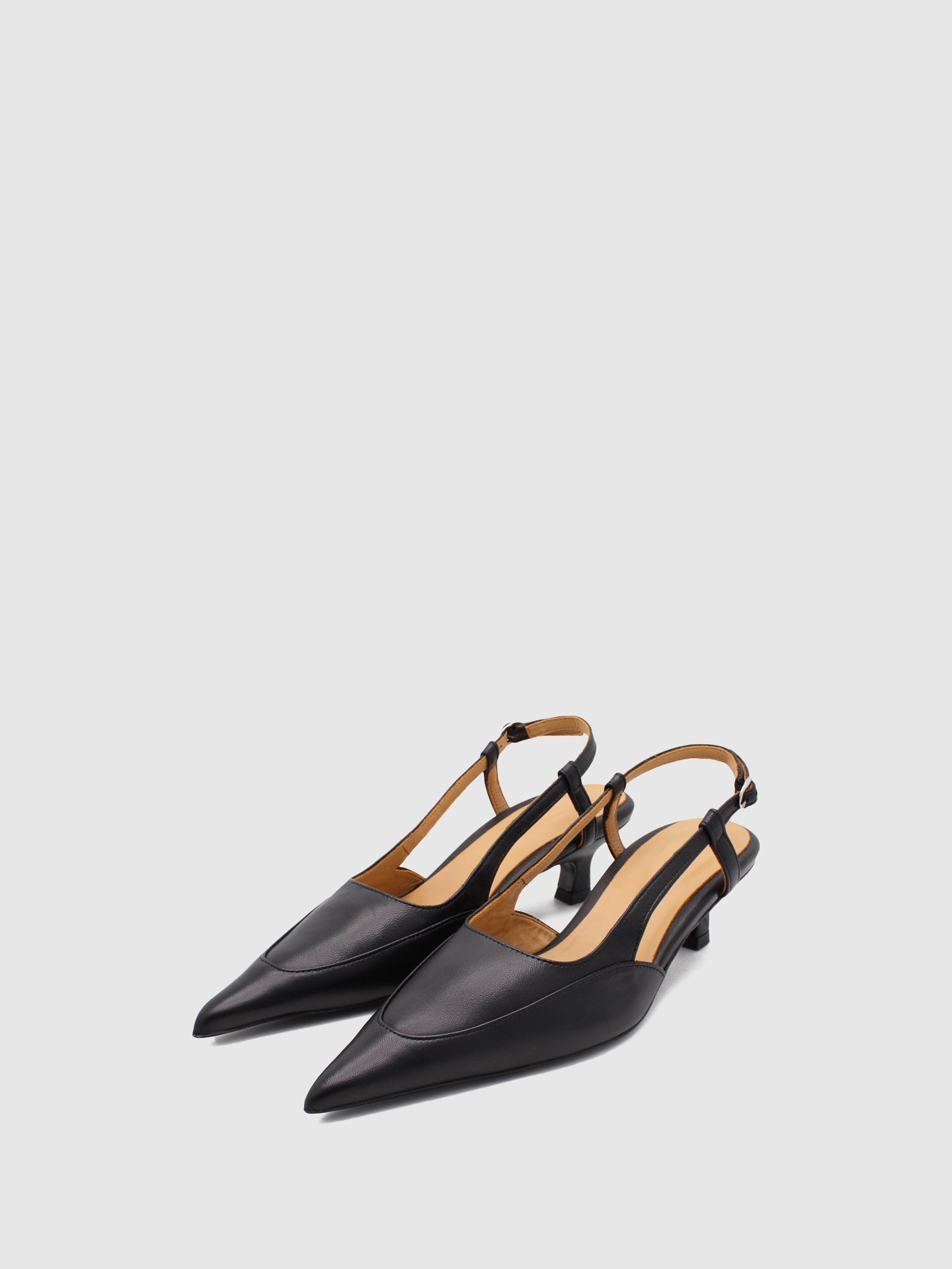 JJ Heitor Black Sling-Back Pumps Shoes